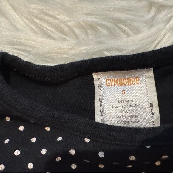 Gymboree Vintage Girls Winter Holiday Penguin Ribbon Polka Dot Tee Size 5 - Picture 3 of 4